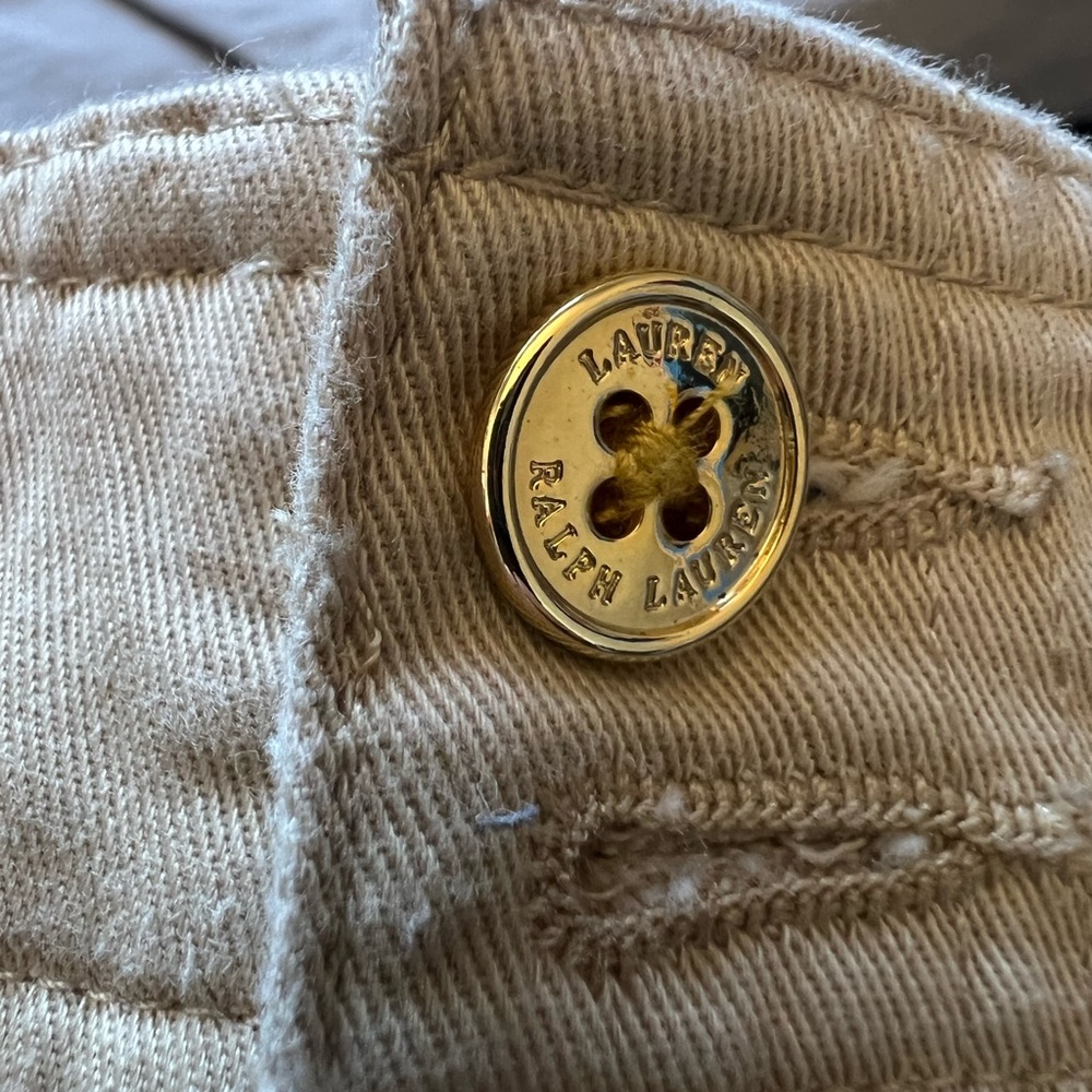 LAUREN RALPH LAUREN Women's Khaki Cargo Shorts Size 14 Cotton Casual Outdoor - Picture 9 of 9